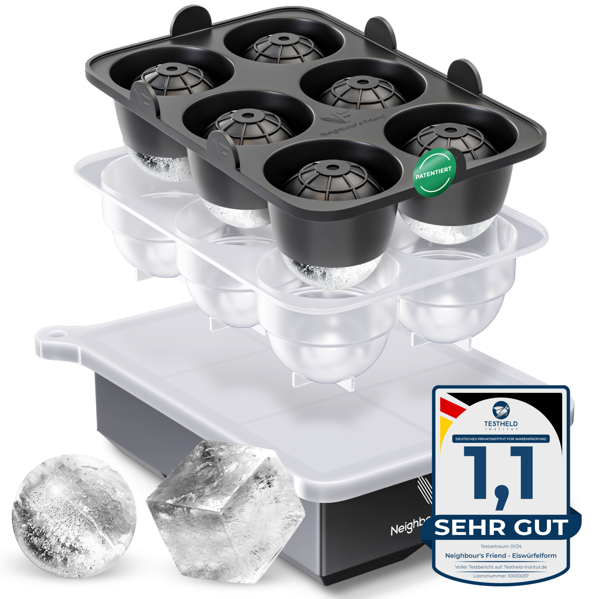 Eiswürfel- und Eiskugelform