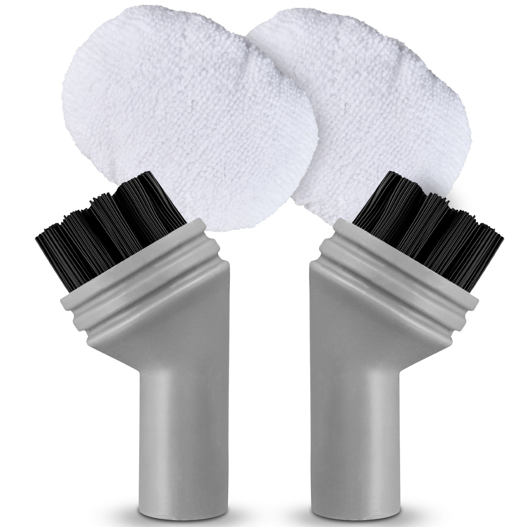 Zubehörset – 2x Mikrofaserbezug & 2x Nylon-Rundbürste