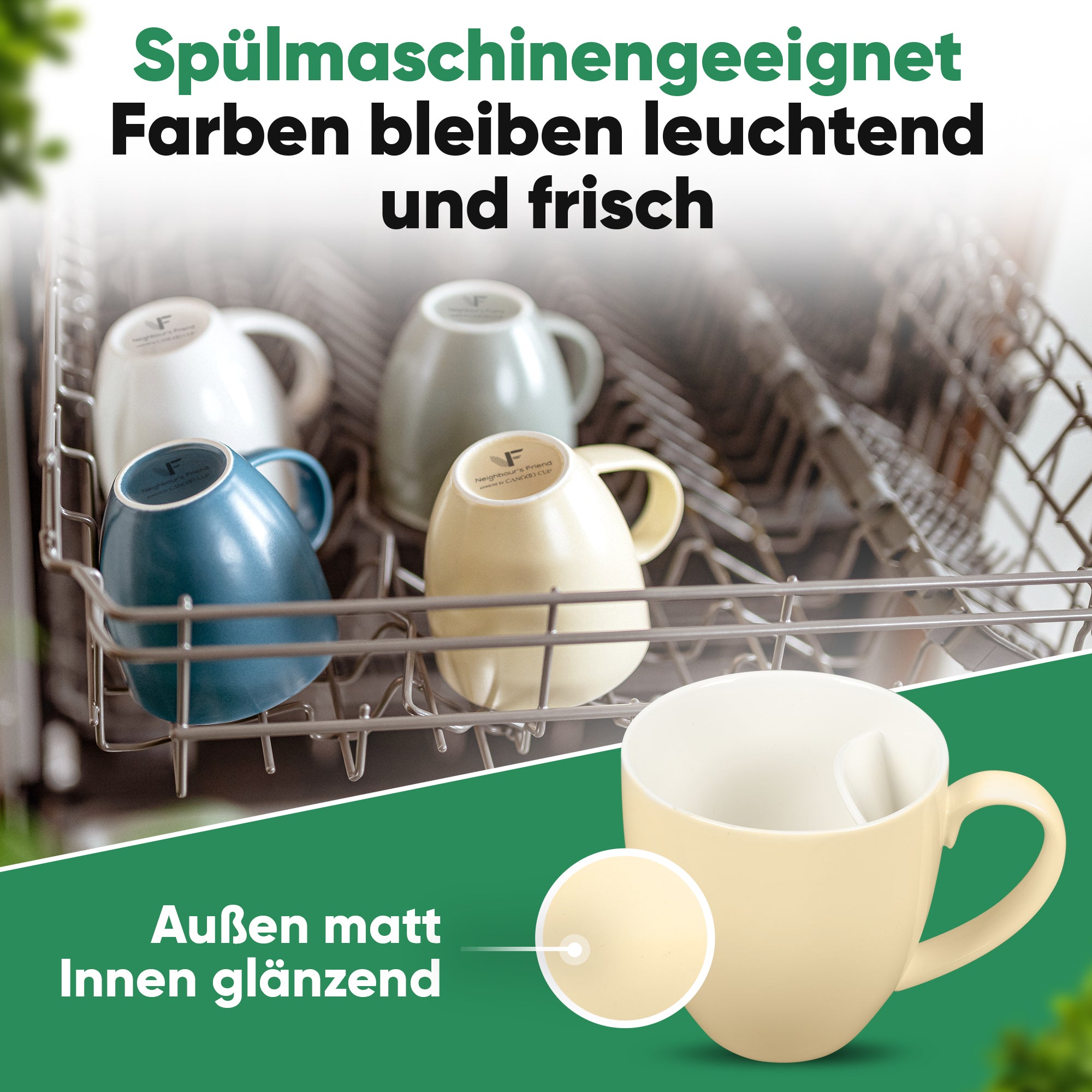 Teetasse mit integriertem Beutelhalter