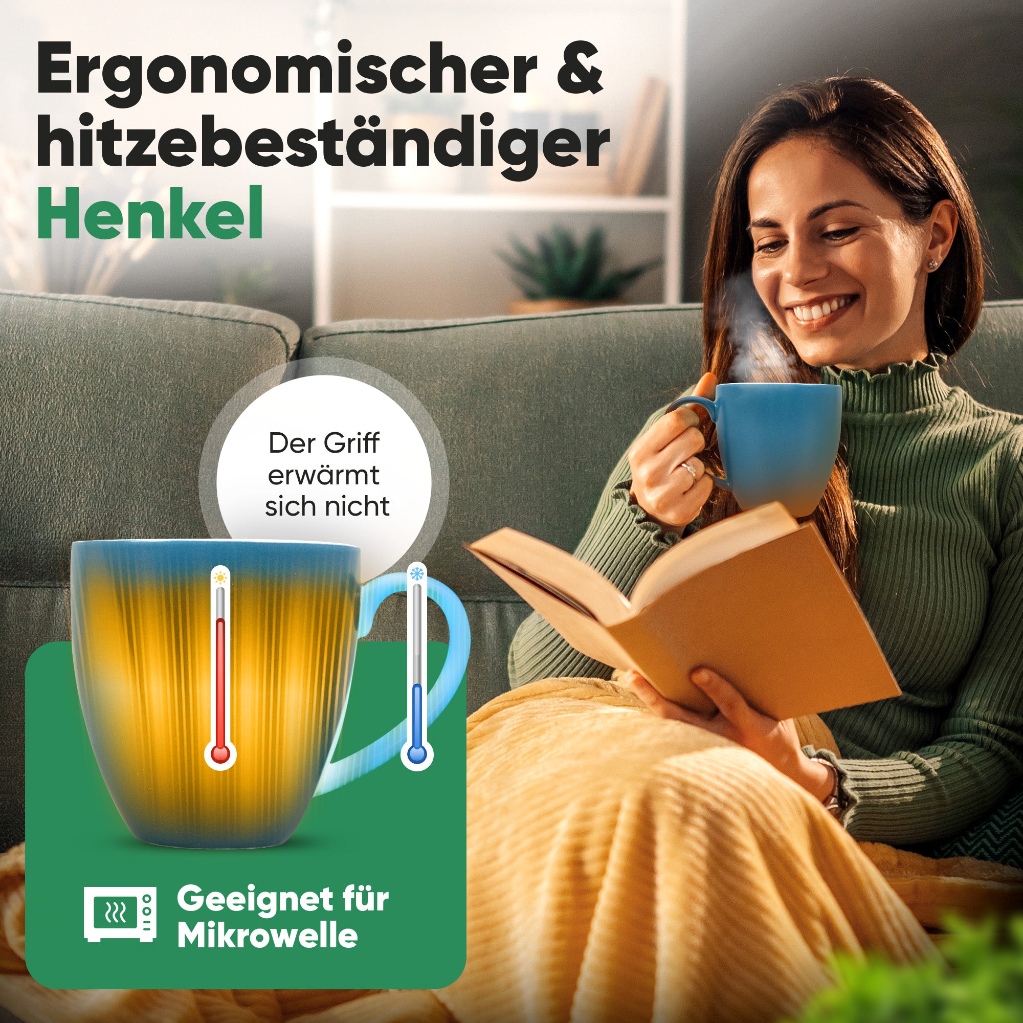 Teetasse mit integriertem Beutelhalter