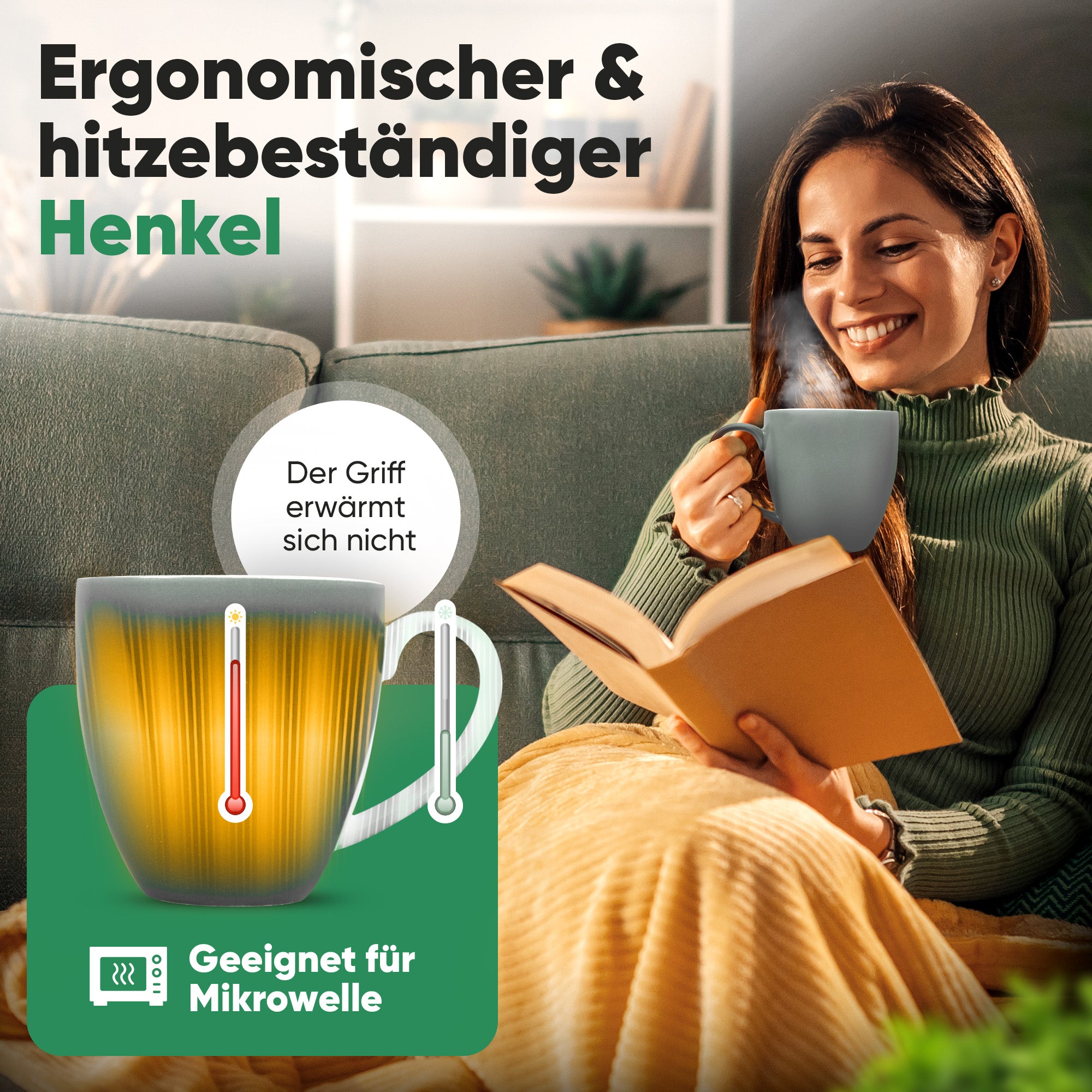 Teetasse mit integriertem Beutelhalter