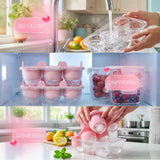 Patentierte Eiskugelform & Eiswürfelform Rosa – XXL Eiswürfel (5 cm) & Kugeln (4,5 cm) aus Platinsilikon – Einfaches Herausdrücken & leichtes Lösen – Für Cocktails, Longdrinks & Getränke – BPA-frei & spülmaschinengeeignet