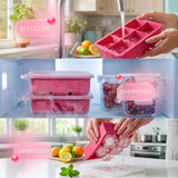 Patentierte Eiskugelform & Eiswürfelform Pink – XXL Eiswürfel (5 cm) & Kugeln (4,5 cm) aus Platinsilikon – Einfaches Herausdrücken & leichtes Lösen – Für Cocktails, Longdrinks & Getränke – BPA-frei & spülmaschinengeeignet