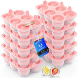Patentierte Eiskugelform & Eiswürfelform Rosa – XXL Eiswürfel (5 cm) & Kugeln (4,5 cm) aus Platinsilikon – Einfaches Herausdrücken & leichtes Lösen – Für Cocktails, Longdrinks & Getränke – BPA-frei & spülmaschinengeeignet