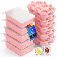 Patentierte Eiskugelform & Eiswürfelform Rosa – XXL Eiswürfel (5 cm) & Kugeln (4,5 cm) aus Platinsilikon – Einfaches Herausdrücken & leichtes Lösen – Für Cocktails, Longdrinks & Getränke – BPA-frei & spülmaschinengeeignet