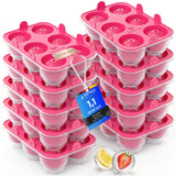 Patentierte Eiskugelform & Eiswürfelform Pink – XXL Eiswürfel (5 cm) & Kugeln (4,5 cm) aus Platinsilikon – Einfaches Herausdrücken & leichtes Lösen – Für Cocktails, Longdrinks & Getränke – BPA-frei & spülmaschinengeeignet