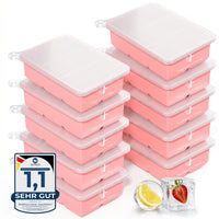 Patentierte Eiskugelform & Eiswürfelform Rosa – XXL Eiswürfel (5 cm) & Kugeln (4,5 cm) aus Platinsilikon – Einfaches Herausdrücken & leichtes Lösen – Für Cocktails, Longdrinks & Getränke – BPA-frei & spülmaschinengeeignet