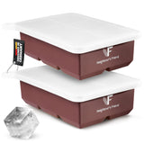 Patentierte Eiskugelform & Eiswürfelform Braun – XXL Eiswürfel (5 cm) & Kugeln (4,5 cm) aus Platinsilikon – Einfaches Herausdrücken & leichtes Lösen – Für Cocktails, Longdrinks & Getränke – BPA-frei & spülmaschinengeeignet Image