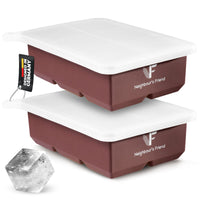 Patentierte Eiskugelform & Eiswürfelform Braun – XXL Eiswürfel (5 cm) & Kugeln (4,5 cm) aus Platinsilikon – Einfaches Herausdrücken & leichtes Lösen – Für Cocktails, Longdrinks & Getränke – BPA-frei & spülmaschinengeeignet Image