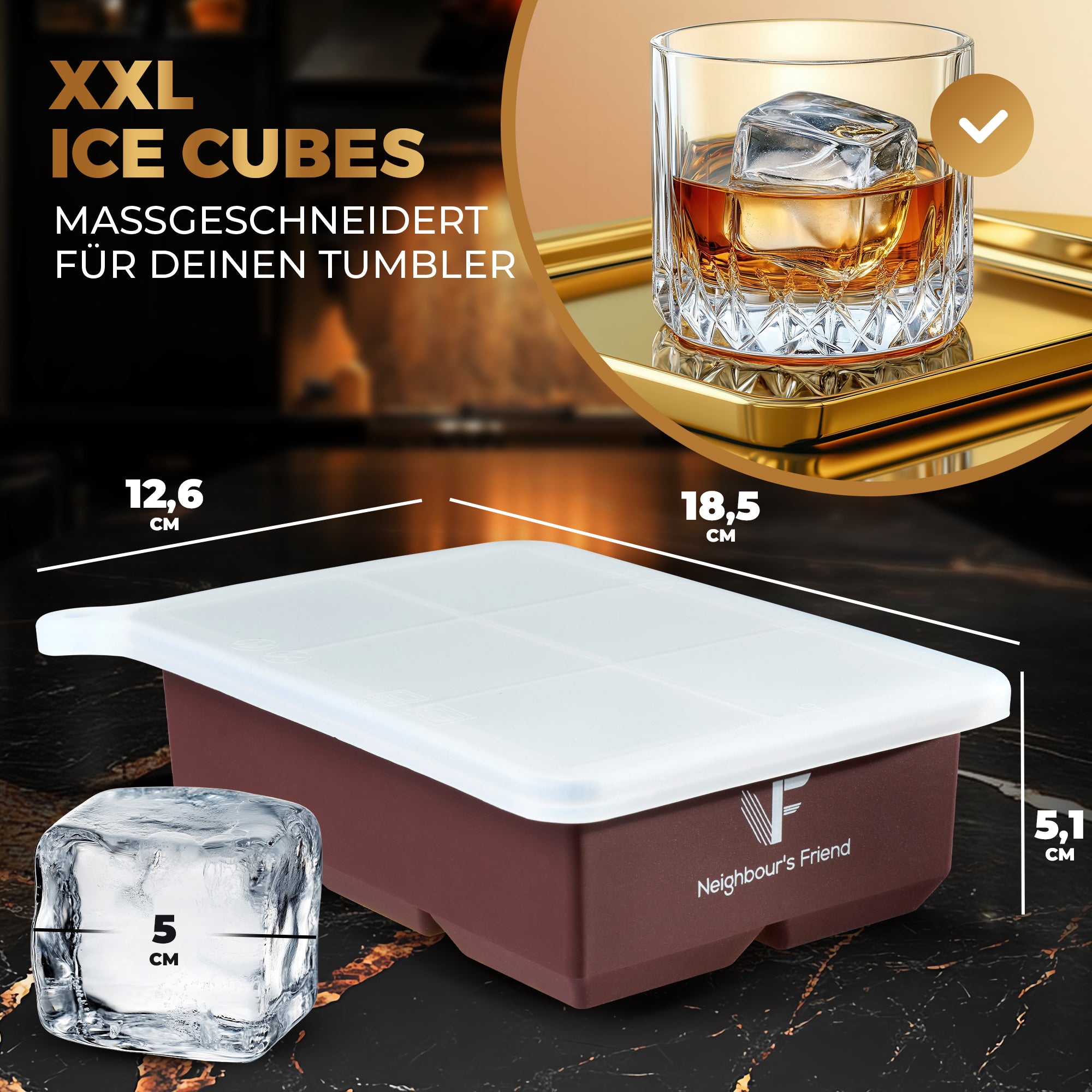 Eiswürfel- und Eiskugelform