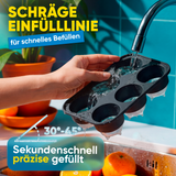 Patentierte Eiskugelform XXL 2er Set – Große runde Eiswürfel (4,5 cm) – Softboden für leichtes Lösen ohne Brechen – Für Getränke, Cocktails & Softdrinks – BPA-frei & auslaufsicher