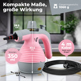 Handdampfreiniger kraftvoll – Entfernt Fett, Kalk & Bakterien – Für Küche, Bad, Fenster, Fugen, Sofa & Auto – Präzise Reinigung ohne Chemie