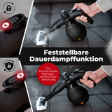 Handdampfreiniger kraftvoll – Entfernt Fett, Kalk & Bakterien – Für Küche, Bad, Fenster, Fugen, Sofa & Auto – Präzise Reinigung ohne Chemie