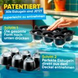 Patentierte XXL Eiskugelform und Eiswürfelform - Softbase mit flexiblem Boden | 1er- & 2er-Sets