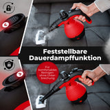 Handdampfreiniger kraftvoll – Entfernt Fett, Kalk & Bakterien – Für Küche, Bad, Fenster, Fugen, Sofa & Auto – Präzise Reinigung ohne Chemie