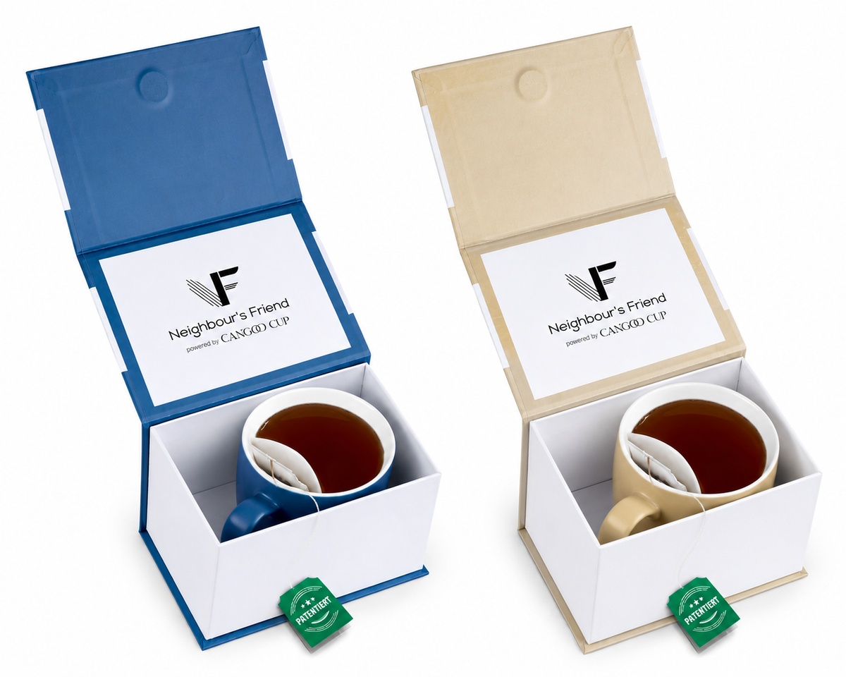 Teetasse mit integrierter Beutelablage – Patentiertes Design aus Keramik (325 ml) – Praktisch, stilvoll & perfekt für deinen Tee-Moment