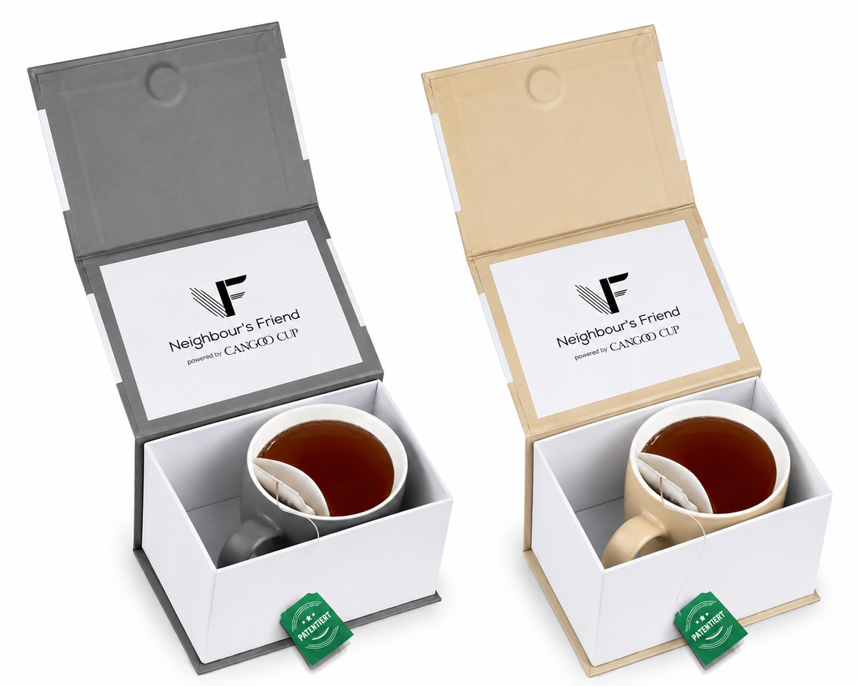 Teetasse mit integrierter Beutelablage – Patentiertes Design aus Keramik (325 ml) – Praktisch, stilvoll & perfekt für deinen Tee-Moment