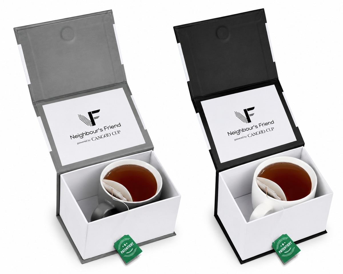 Teetasse mit integrierter Beutelablage – Patentiertes Design aus Keramik (325 ml) – Praktisch, stilvoll & perfekt für deinen Tee-Moment