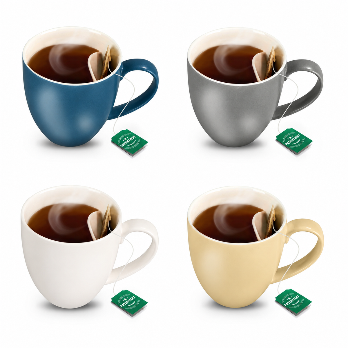 Teetasse mit integrierter Beutelablage – Patentiertes Design aus Keramik (325 ml) – Praktisch, stilvoll & perfekt für deinen Tee-Moment
