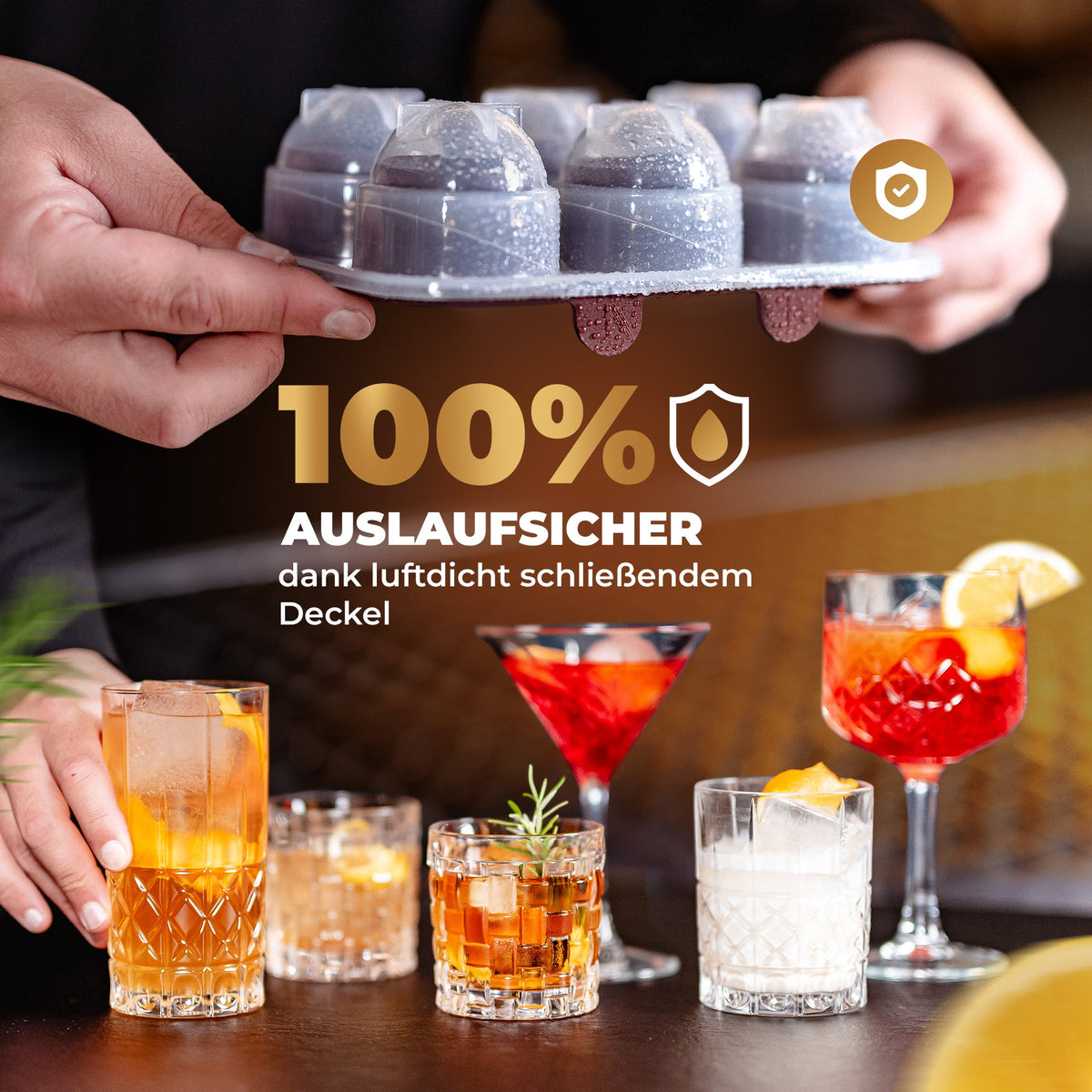 XXL-Eiskugelform & Eiswürfelform aus Platinsilikon - Classic | 3er- bis 10er-Mehrfachpacks