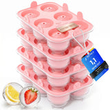 Patentierte Eiskugelform & Eiswürfelform Rosa – XXL Eiswürfel (5 cm) & Kugeln (4,5 cm) aus Platinsilikon – Einfaches Herausdrücken & leichtes Lösen – Für Cocktails, Longdrinks & Getränke – BPA-frei & spülmaschinengeeignet