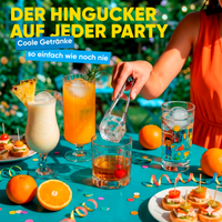 Patentierte Eiskugelform XXL Schwarz – Große runde Eiswürfel (4,5 cm) – Softboden für leichtes Lösen ohne Brechen – Für Getränke, Cocktails & Softdrinks – BPA-frei & auslaufsicher - Galerie Schwarz 6