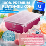Patentierte Eiskugelform XXL Pink – Große runde Eiswürfel (4,5 cm) – Softboden für leichtes Lösen ohne Brechen – Für Getränke, Cocktails & Softdrinks – BPA-frei & auslaufsicher