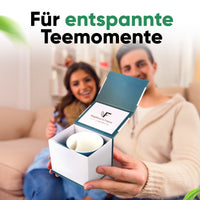 Teetasse mit integriertem Beutelhalter