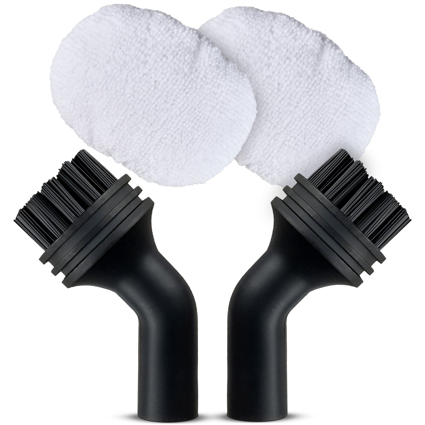 Zubehörset – 2x Mikrofaserbezug & 2x Nylon-Rundbürste