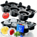 Patentierte Eiskugelform XXL 2er Set – Große runde Eiswürfel (4,5 cm) – Softboden für leichtes Lösen ohne Brechen – Für Getränke, Cocktails & Softdrinks – BPA-frei & auslaufsicher