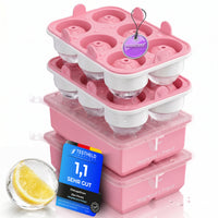 Patentierte Eiskugelform XXL Rosa – Große runde Eiswürfel (4,5 cm) – Softboden für leichtes Lösen ohne Brechen – Für Getränke, Cocktails & Softdrinks – BPA-frei & auslaufsicher