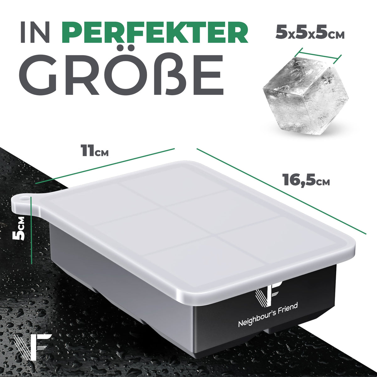 XXL-Eiskugelform & Eiswürfelform aus Platinsilikon - Classic | 3er- bis 10er-Mehrfachpacks