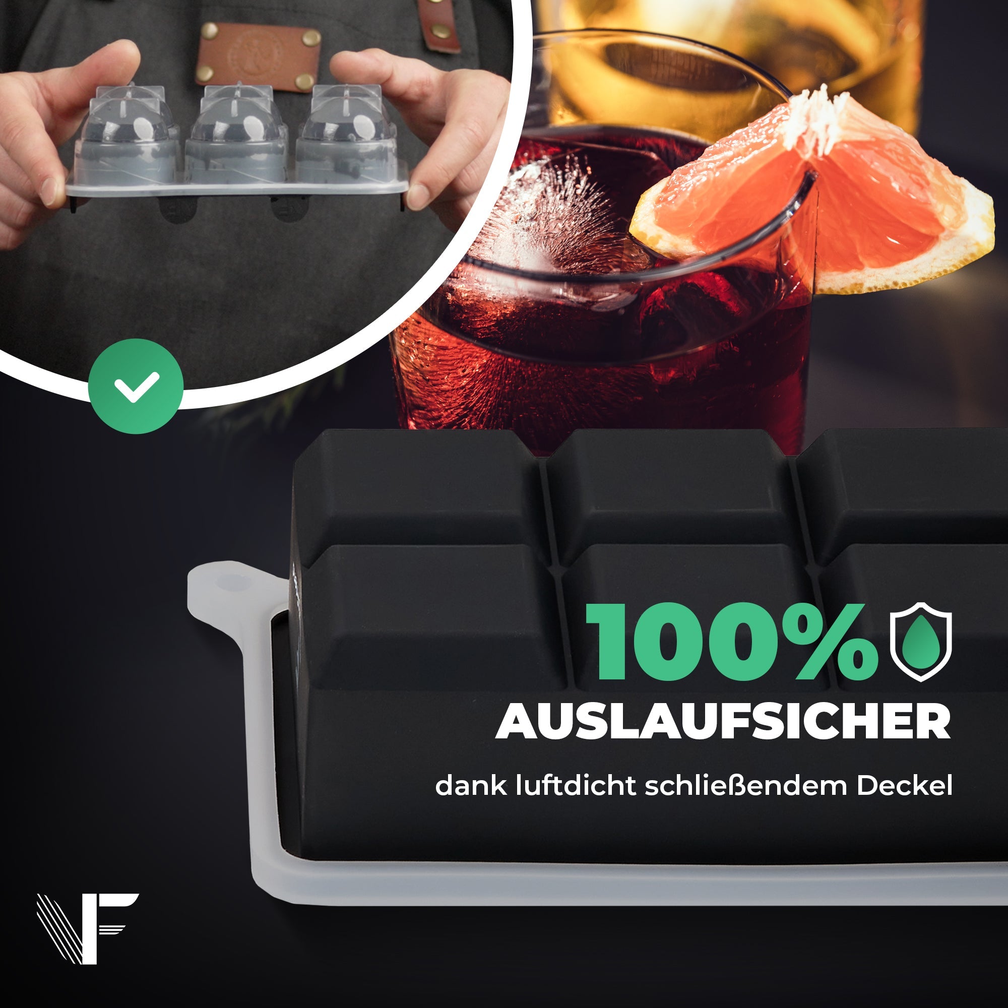 XXL Eiskugelform & Eiswürfelform aus Platinsilikon - Classic | 1er- & 2er-Sets
