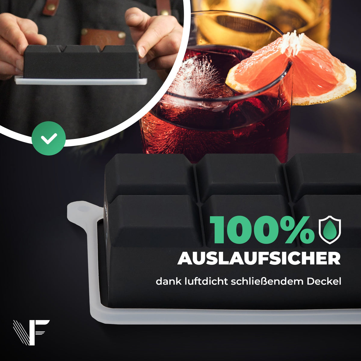 XXL Eiskugelform & Eiswürfelform aus Platinsilikon - Classic | 1er- & 2er-Sets