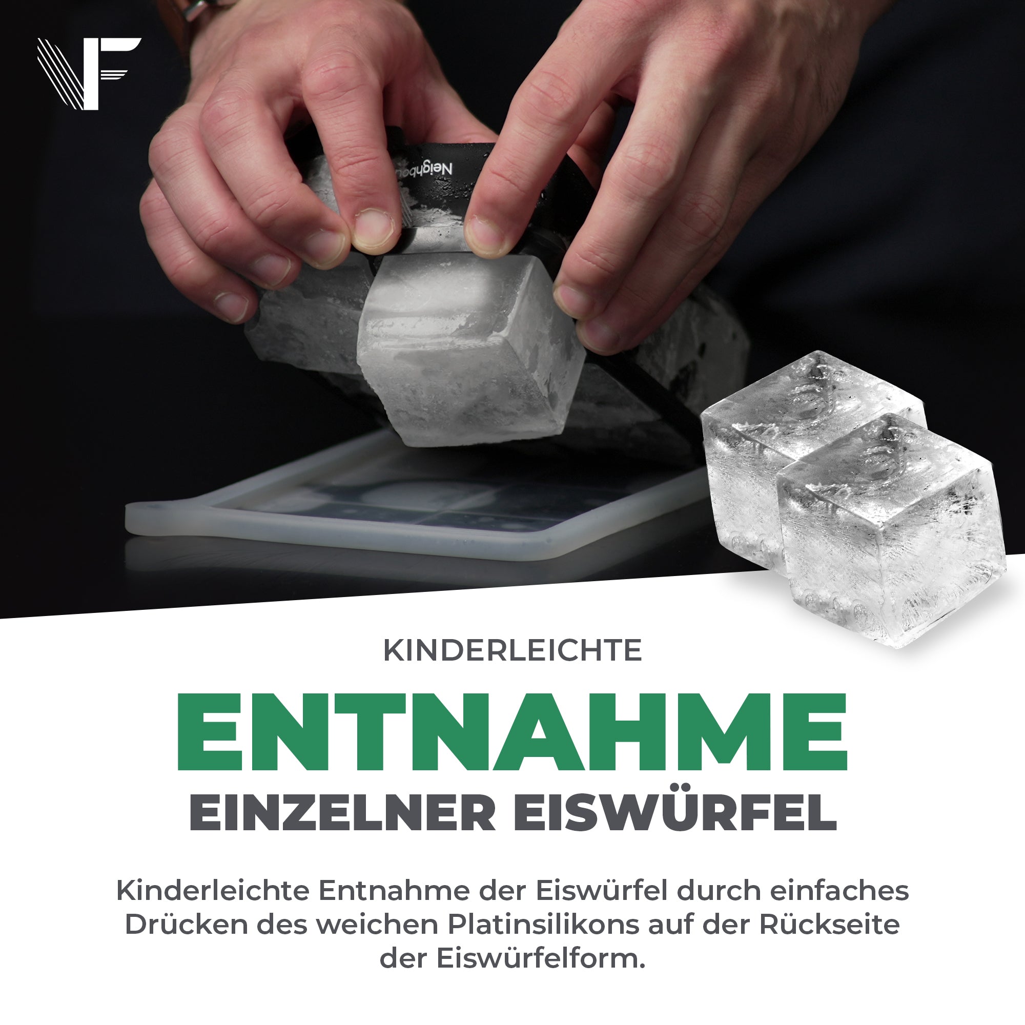 XXL Eiskugelform & Eiswürfelform aus Platinsilikon - Classic | 1er- & 2er-Sets