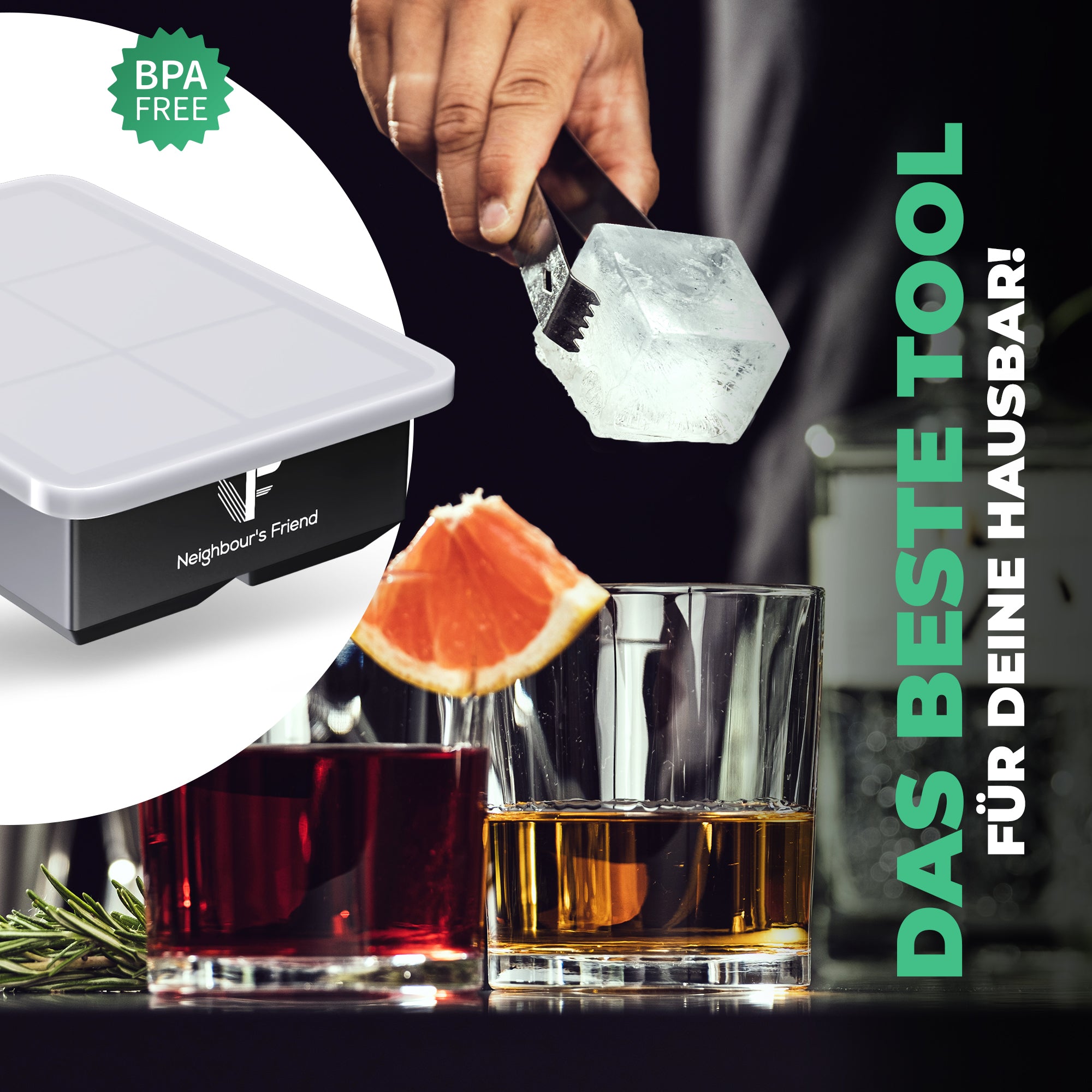 Eiswürfel- und Eiskugelform