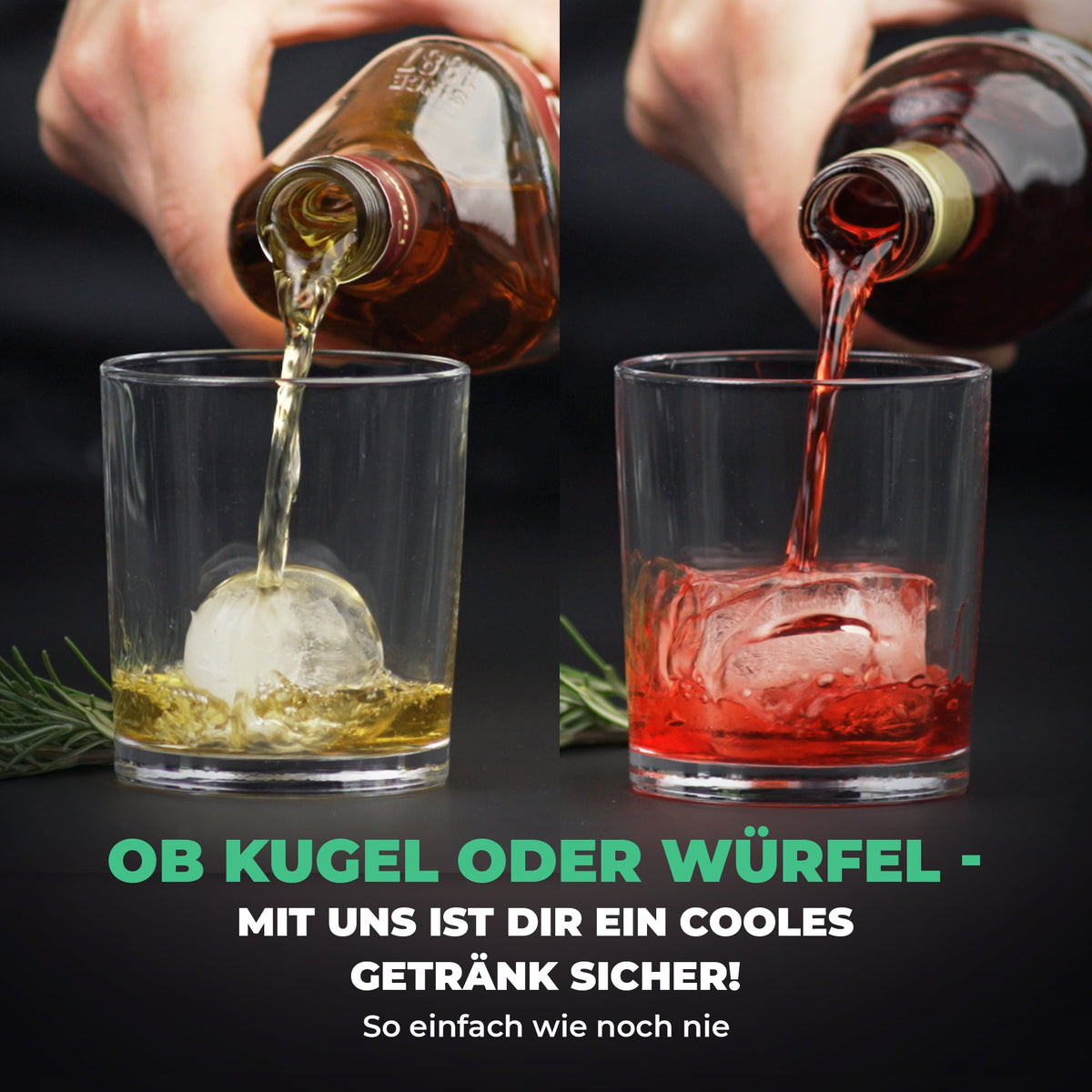XXL Eiskugelform & Eiswürfelform aus Platinsilikon - Classic | 1er- & 2er-Sets