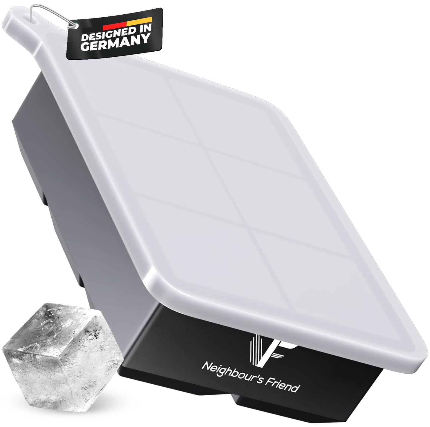 Patentierte Eiskugelform & Eiswürfelform Schwarz – XXL Eiswürfel (5 cm) & Kugeln (4,5 cm) aus Platinsilikon – Einfaches Herausdrücken & leichtes Lösen – Für Cocktails, Longdrinks & Getränke – BPA-frei & spülmaschinengeeignet Image