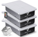 Patentierte Eiskugelform & Eiswürfelform Schwarz – XXL Eiswürfel (5 cm) & Kugeln (4,5 cm) aus Platinsilikon – Einfaches Herausdrücken & leichtes Lösen – Für Cocktails, Longdrinks & Getränke – BPA-frei & spülmaschinengeeignet Image