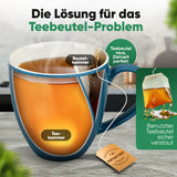 Teetasse mit integriertem Beutelhalter