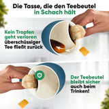 Teetasse mit integriertem Beutelhalter
