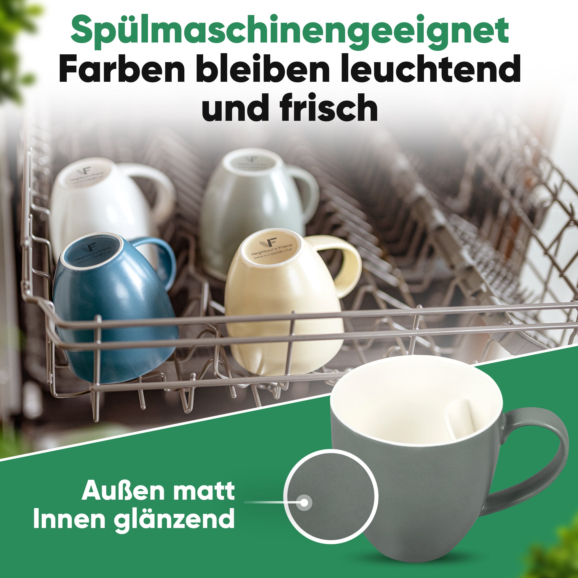 Teetasse mit integriertem Beutelhalter