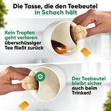 Teetasse mit integriertem Beutelhalter