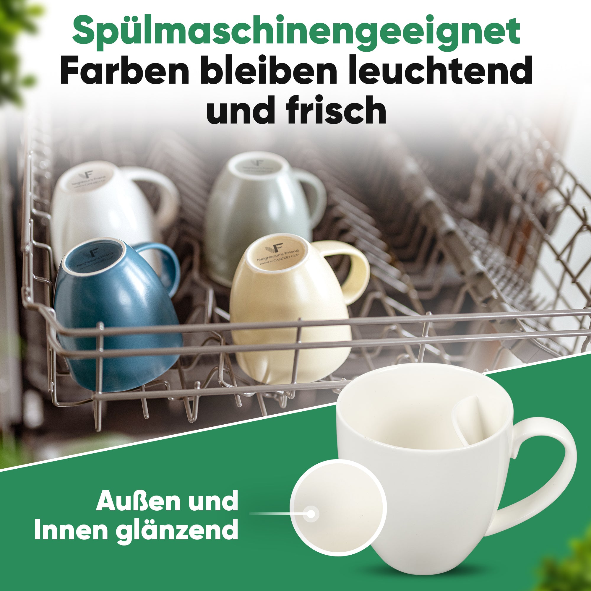 Teetasse mit integriertem Beutelhalter